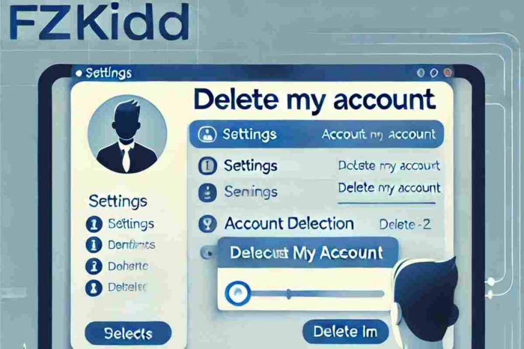 How to delete an account on Fzkidd